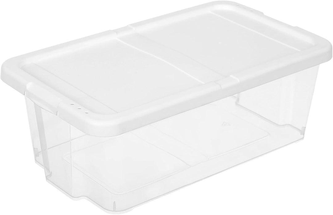 SONGMICS schoenenboxen | Set van 12 stuks | Wit & transparant | Tot en met maat 41