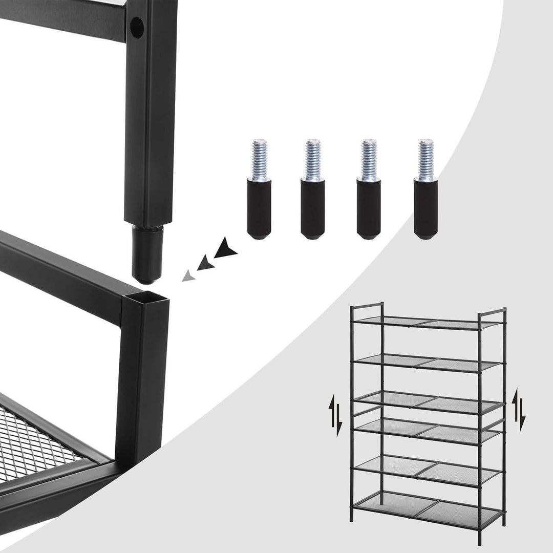 SONGMICS schoenenrek | Metaal | 3 schappen | Modern & eenvoudig design