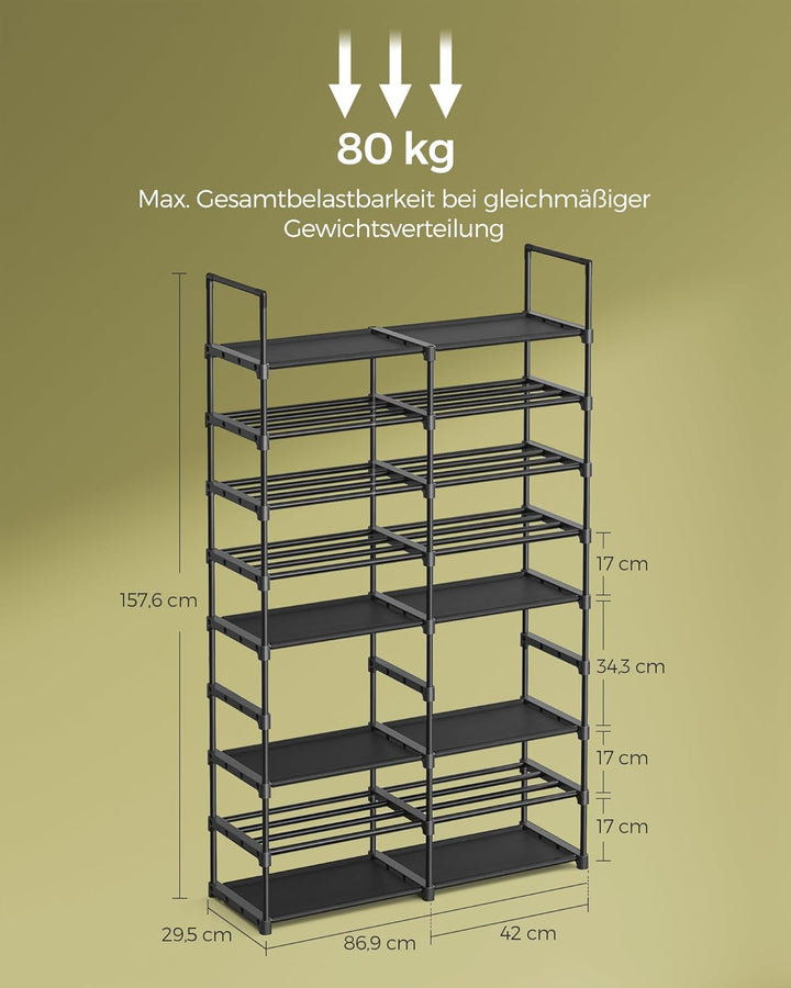 SONGMICS schoenenrek / voorraadkast | Ruimte voor 32 paar schoenen |