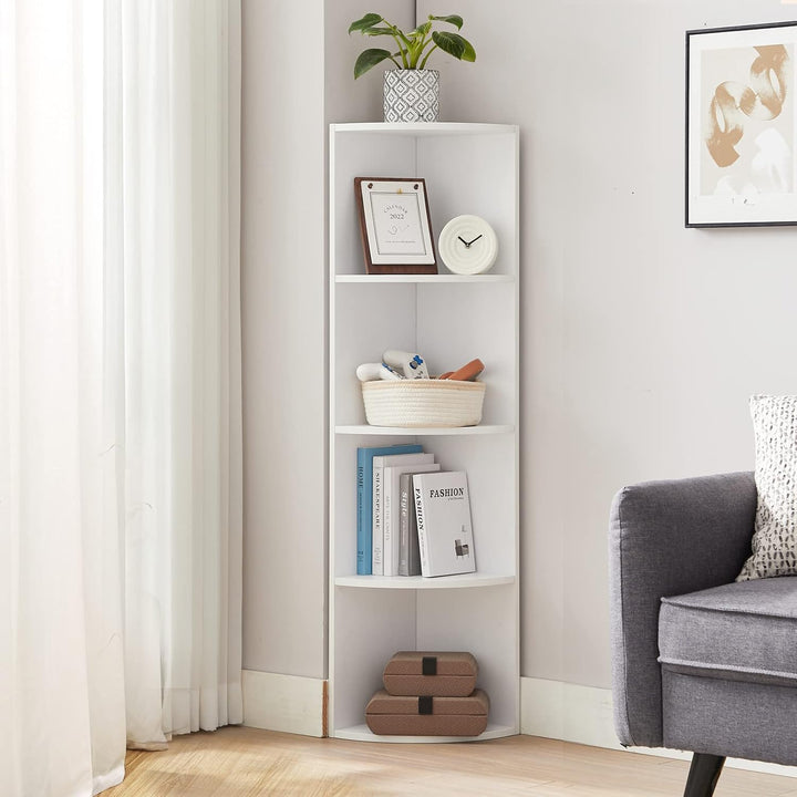 Hoekkast VASAGLE met 4 schappen | Wit | Modern