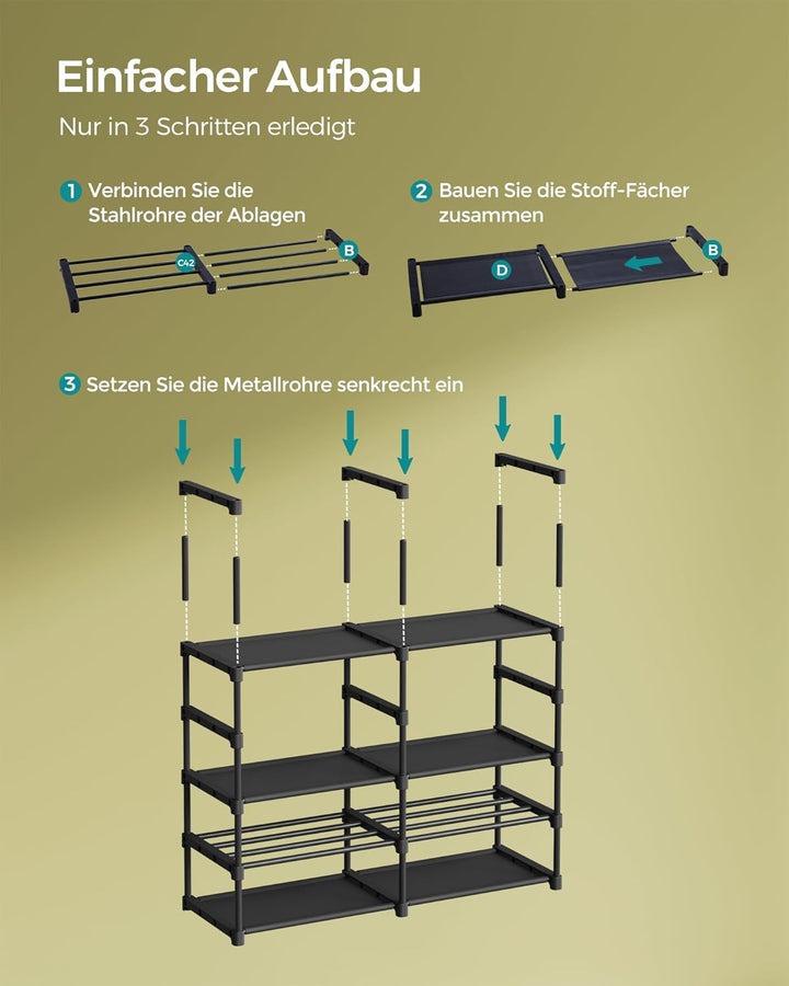 SONGMICS schoenenrek / voorraadkast | Ruimte voor 32 paar schoenen |