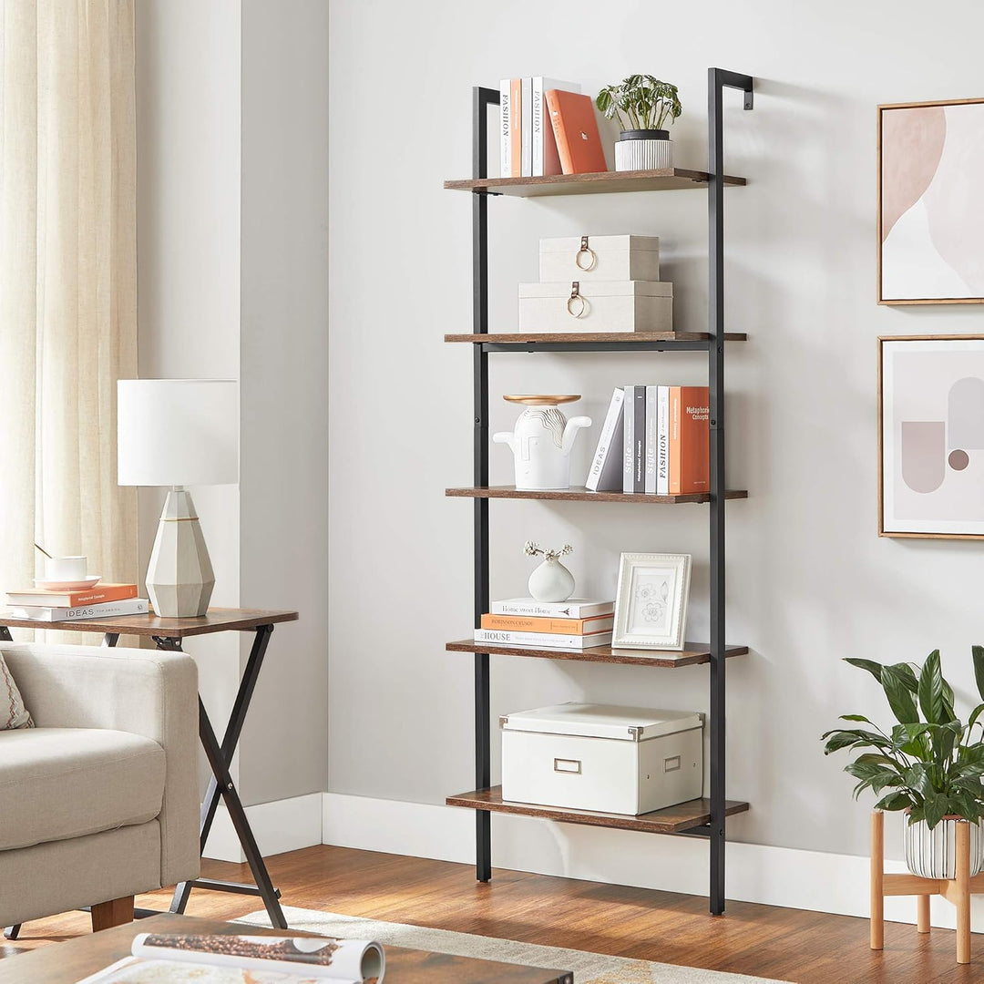 VASAGLE ladderkast / boekenkast | Industrieel | Zwart & bruin |