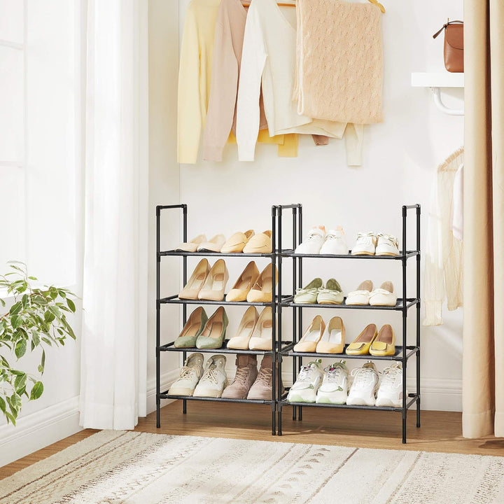 SONGMICS schoenenrek 2x | Zwart | Metaal