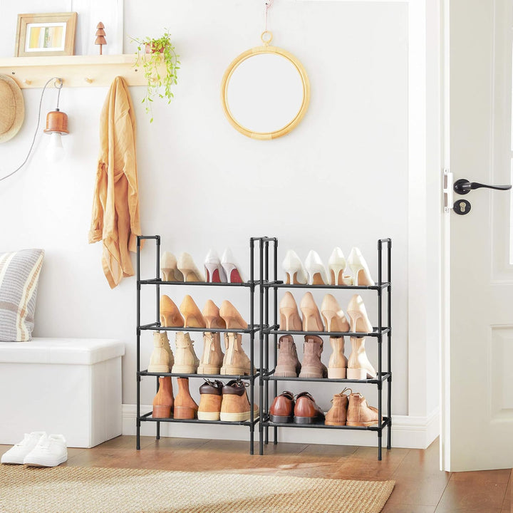 SONGMICS schoenenrek 2x | Zwart | Metaal