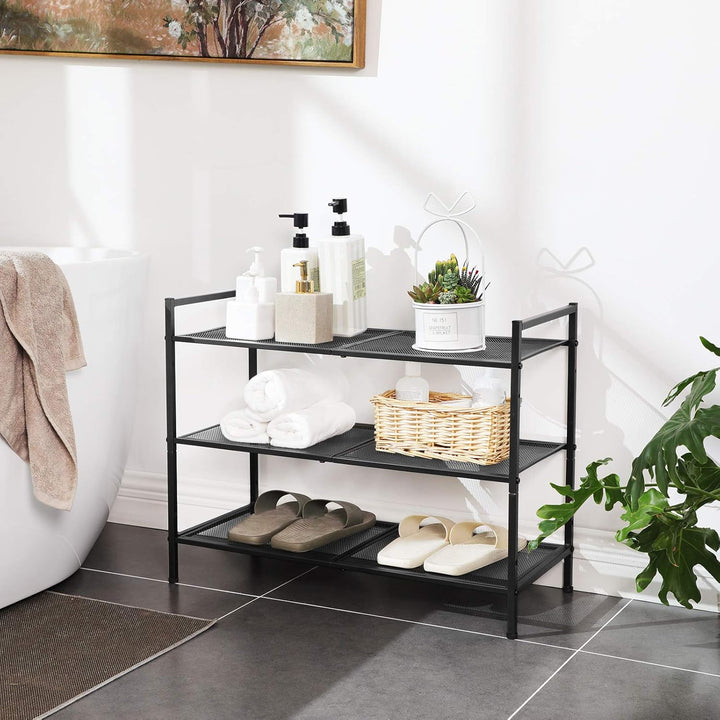 SONGMICS schoenenrek | Metaal | 3 schappen | Modern & eenvoudig design