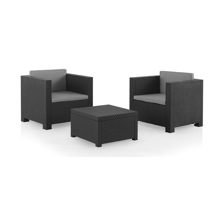 Sp Berner Tafelset Met 2 Fauteuils Sp Berner Diva Tete Grafit