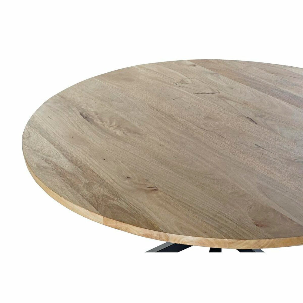 Dkd Home Decor Eettafel Dkd Home Decor 127 X 127 X 75 Cm Natuurlijk Zwart Metaal Aluminium Mangohout