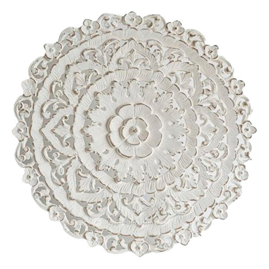 Dkd Home Decor Wanddecoratie Dkd Home Decor Wit Mandala Hout Mdf (90 X 2 X 90 Cm)