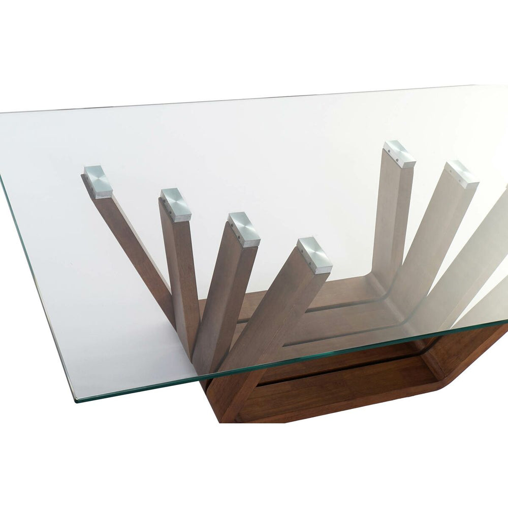 Dkd Home Decor Hoofdtafel Dkd Home Decor Kristal Walnoot Aluminium 130 X 70 X 42 Cm
