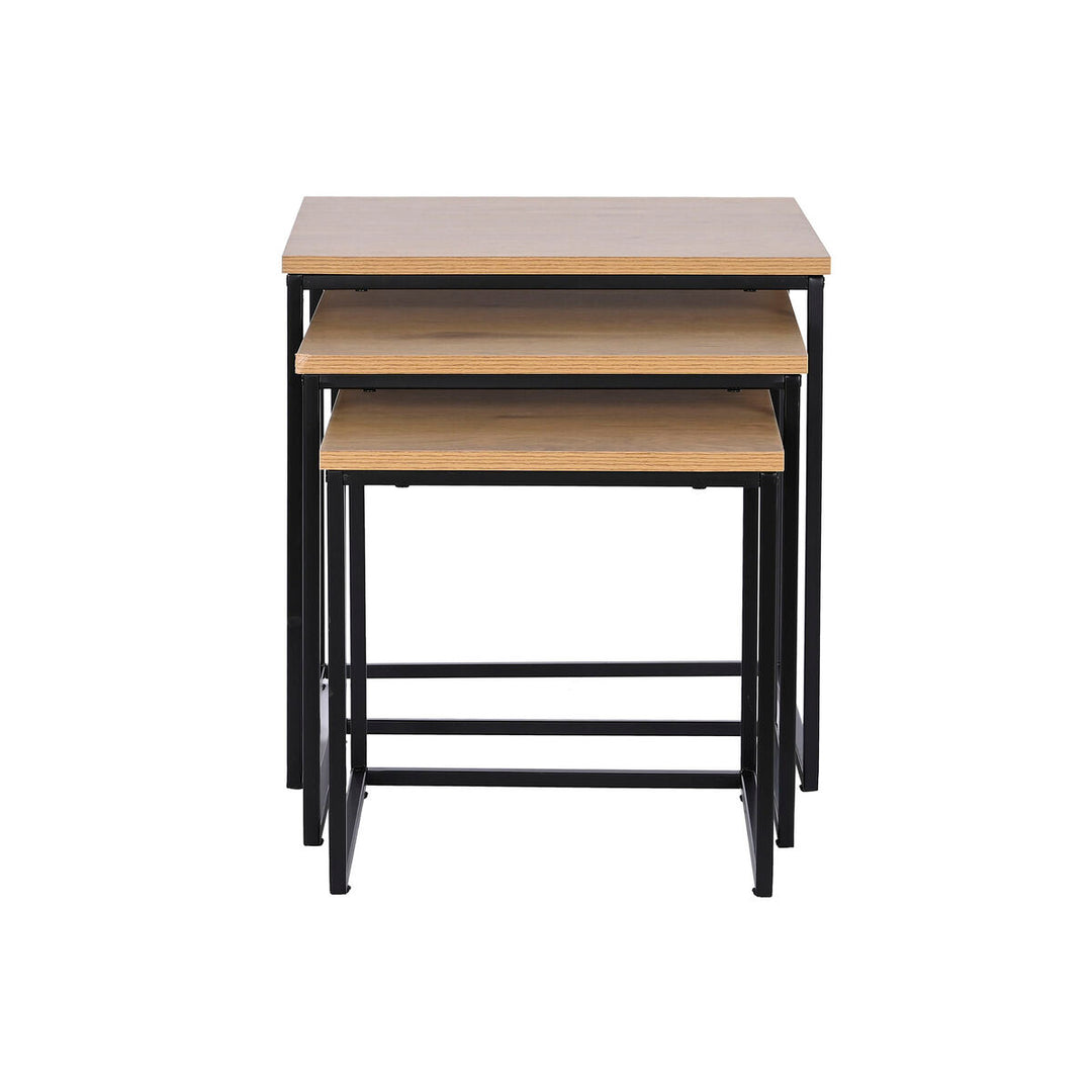 Dkd Home Decor Set Van 3 Tafels Dkd Home Decor Zwart Metaal 45 X 45 X 45 Cm Hout Mdf