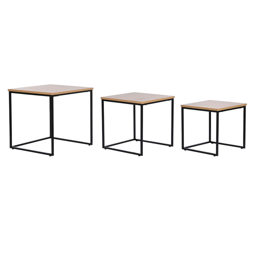 Dkd Home Decor Set Van 3 Tafels Dkd Home Decor Zwart Metaal 45 X 45 X 45 Cm Hout Mdf