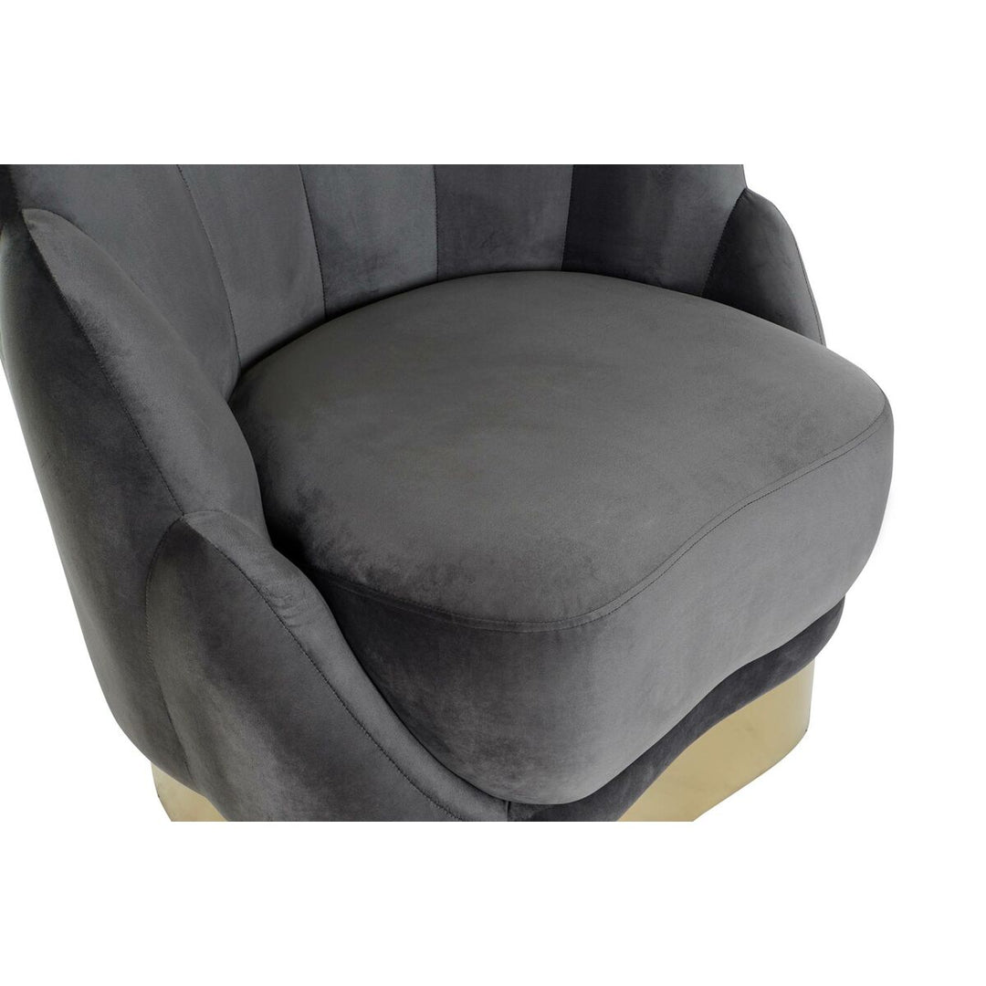Dkd Home Decor Armstoel Dkd Home Decor 86 X 80 X 85 Cm Grijs Metaal Wit Donker Grijs