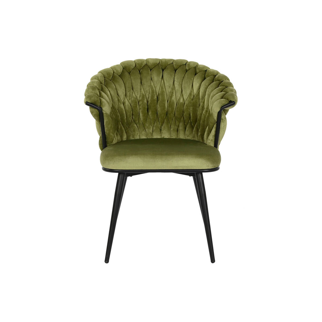 Dkd Home Decor Stoel Dkd Home Decor Zwart Groen Polyester Fluweel Metaal 66 X 60 X 84 Cm