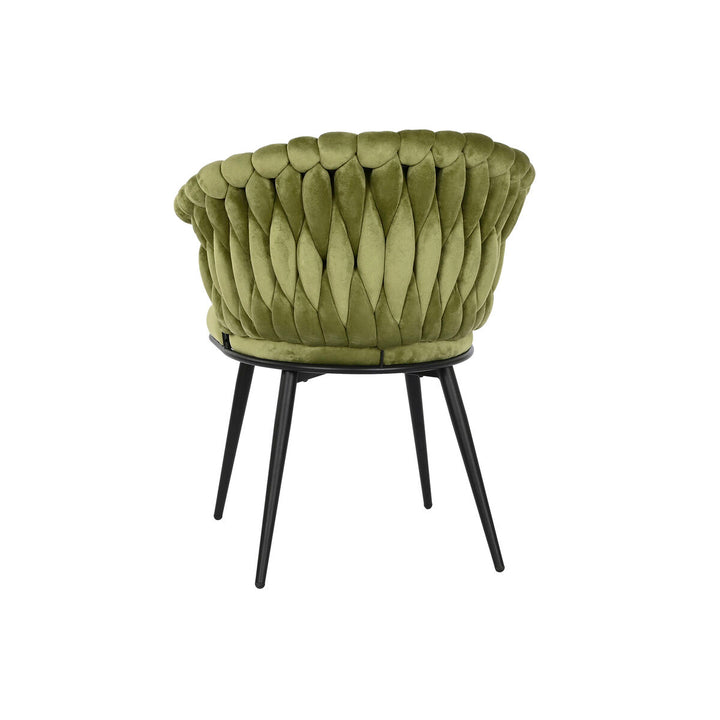 Dkd Home Decor Stoel Dkd Home Decor Zwart Groen Polyester Fluweel Metaal 66 X 60 X 84 Cm