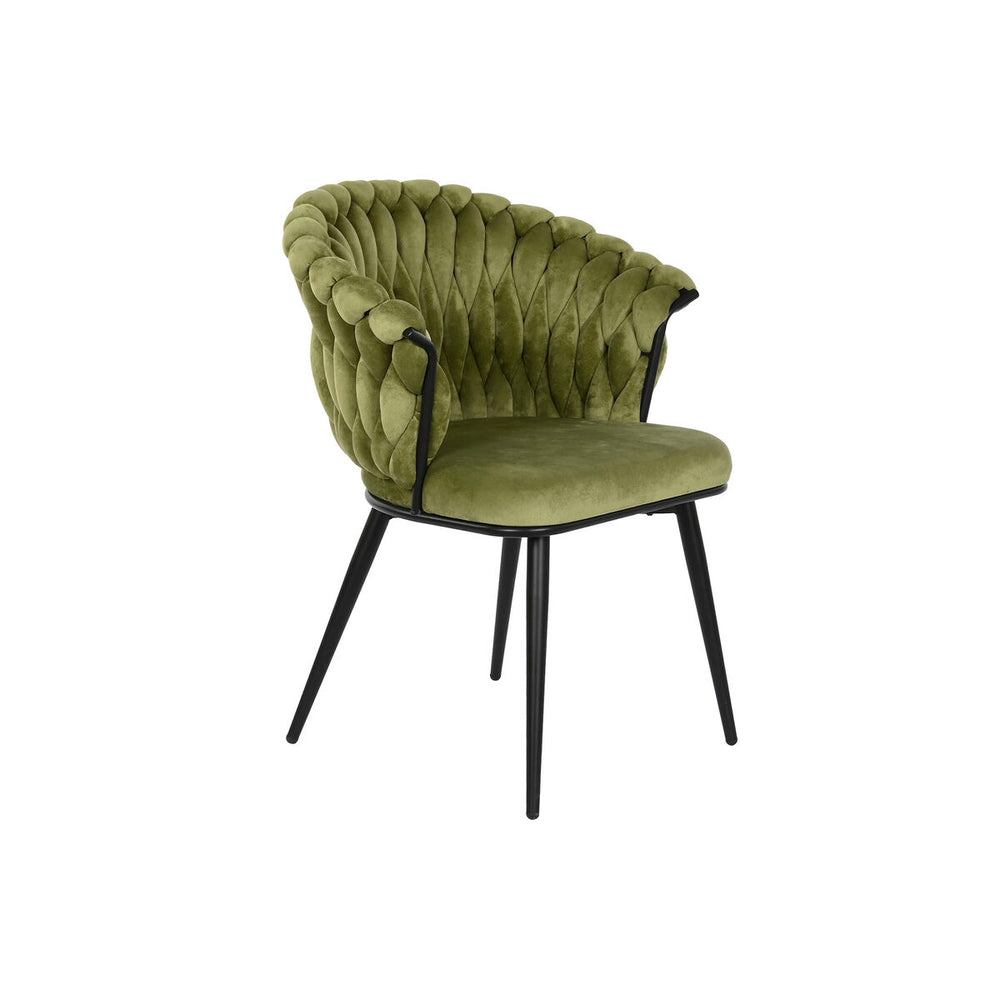 Dkd Home Decor Stoel Dkd Home Decor Zwart Groen Polyester Fluweel Metaal 66 X 60 X 84 Cm