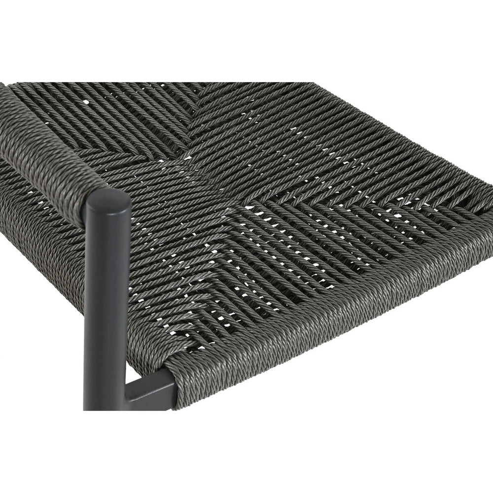 Home Esprit Trädgårdsstol Home Esprit Zwart Donker Grijs Aluminium Rotan 56 X 60 X 78 Cm
