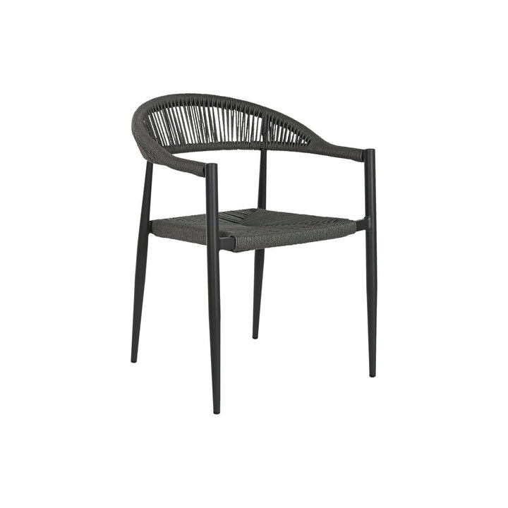 Home Esprit Trädgårdsstol Home Esprit Zwart Donker Grijs Aluminium Rotan 56 X 60 X 78 Cm