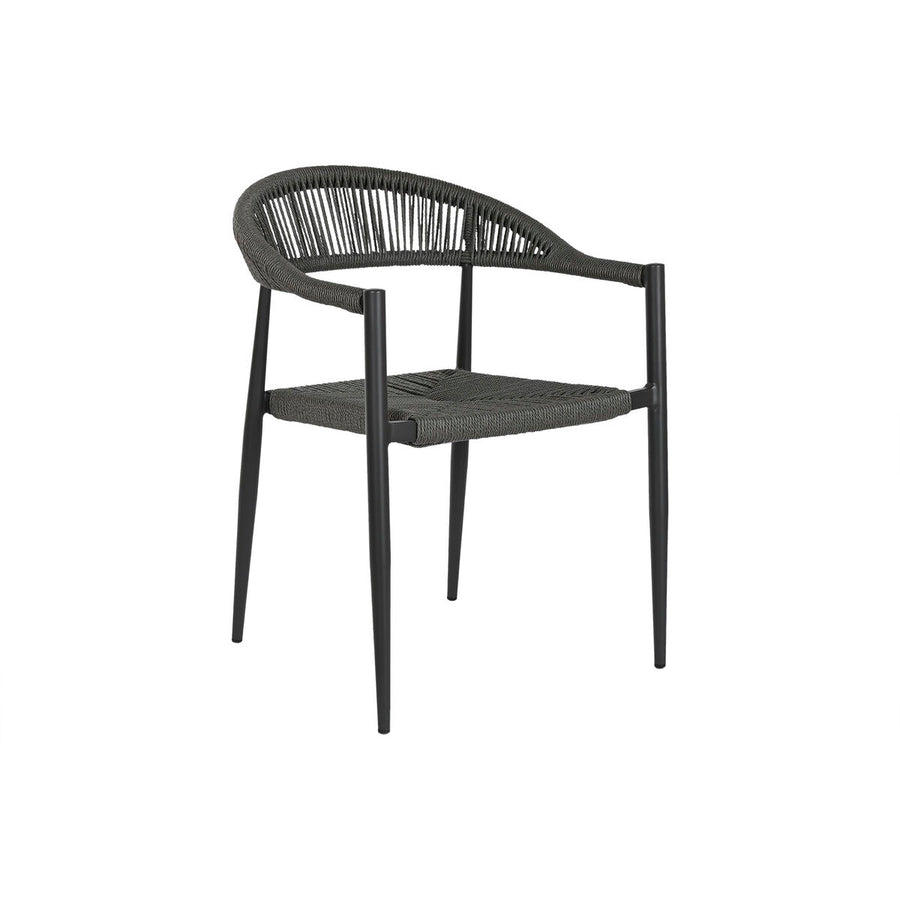 Home Esprit Trädgårdsstol Home Esprit Zwart Donker Grijs Aluminium Rotan 56 X 60 X 78 Cm