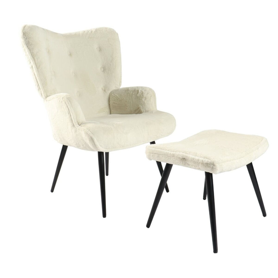 Home Esprit Armstoel Home Esprit Wit Polyester Metaal 72 X 74 X 97 Cm