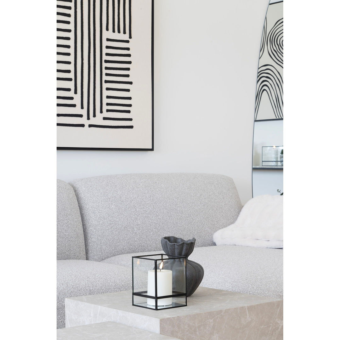 Kaarsenhouder Hurricane small | Metaal en glas | Doorzichtig