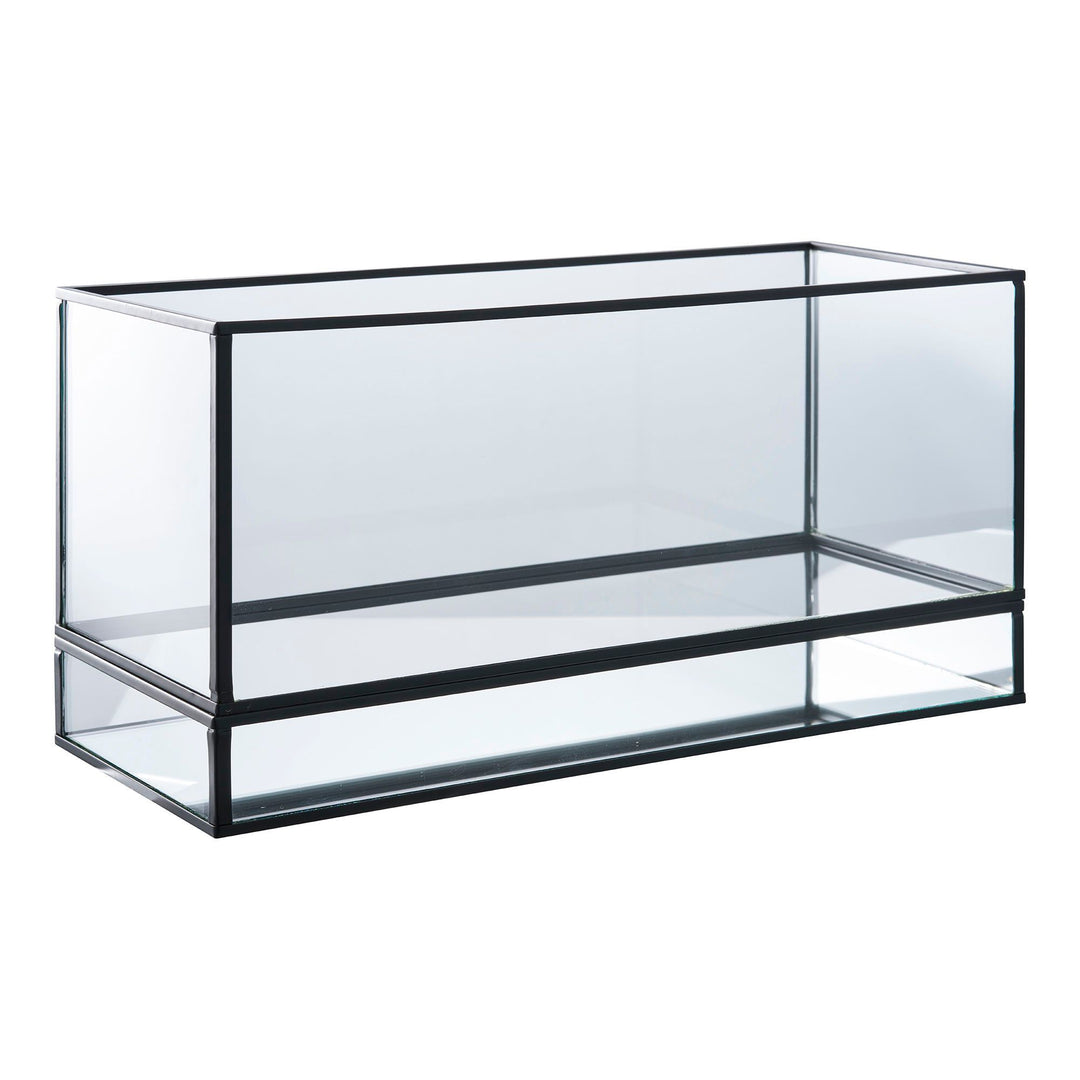 Kaarsenhouder Hurricane | Glas en metaal | Doorzichtig