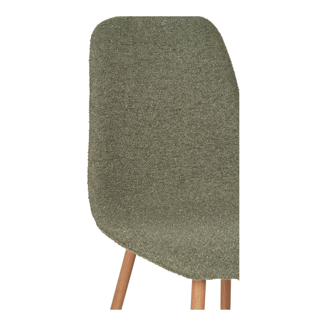 Eetkamerstoelen Stockholm | Donkergroen met houtenlook poten | Set van 2 stuks