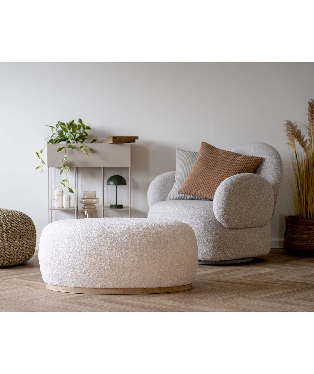 Poef Manhattan | Luxe teddy bekleding
