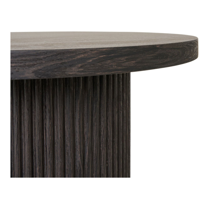 Bijzettafel Boavista | MDF & hout | Rond | Donkere uitstraling | 48 cm diameter