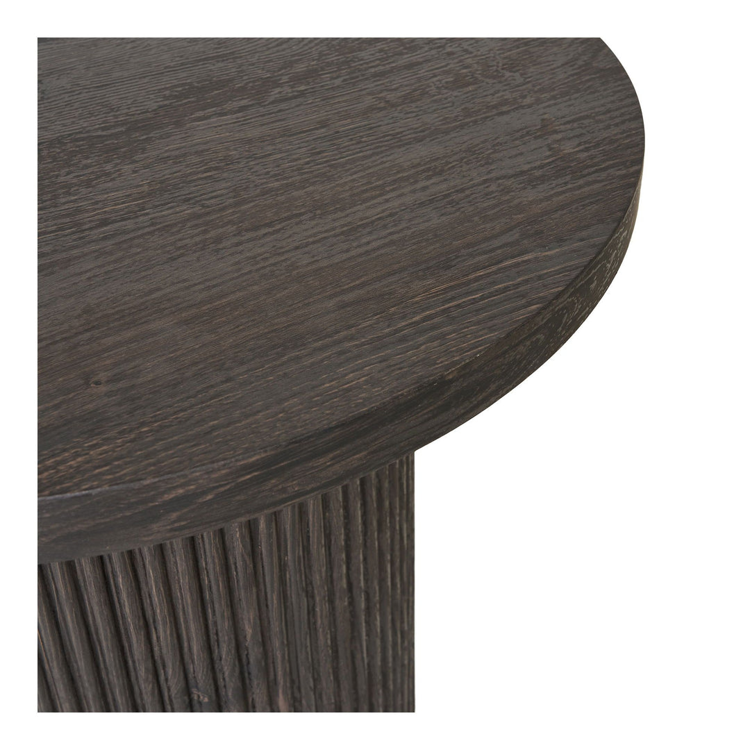 Bijzettafel Boavista | MDF & hout | Rond | Donkere uitstraling | 48 cm diameter