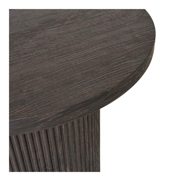 Bijzettafel Boavista | MDF & hout | Rond | Donkere uitstraling | 48 cm diameter