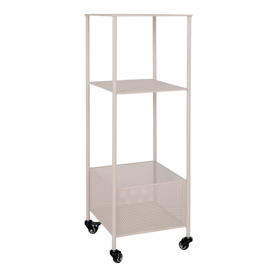 Kast op wielen Torres | Kleine & compact formaat | Zandkleurig | Industrieel