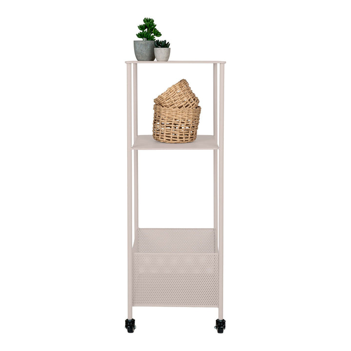 Kast op wielen Torres | Kleine & compact formaat | Zandkleurig | Industrieel