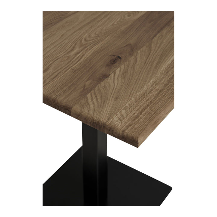 Bijzettafel Lignano | Eikenhout tafelblad | Zwart metaal onderstel | Ook geschikt als cafétafel