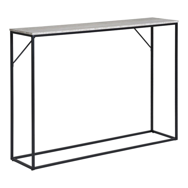 Side table Vita | Compact | Zwart met travertijnlook