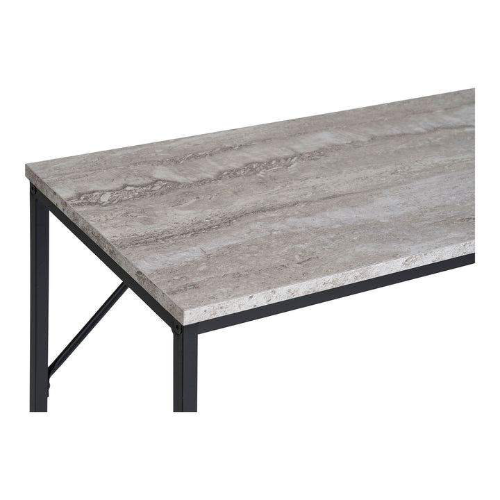 Side table Vita | Compact | Zwart met travertijnlook