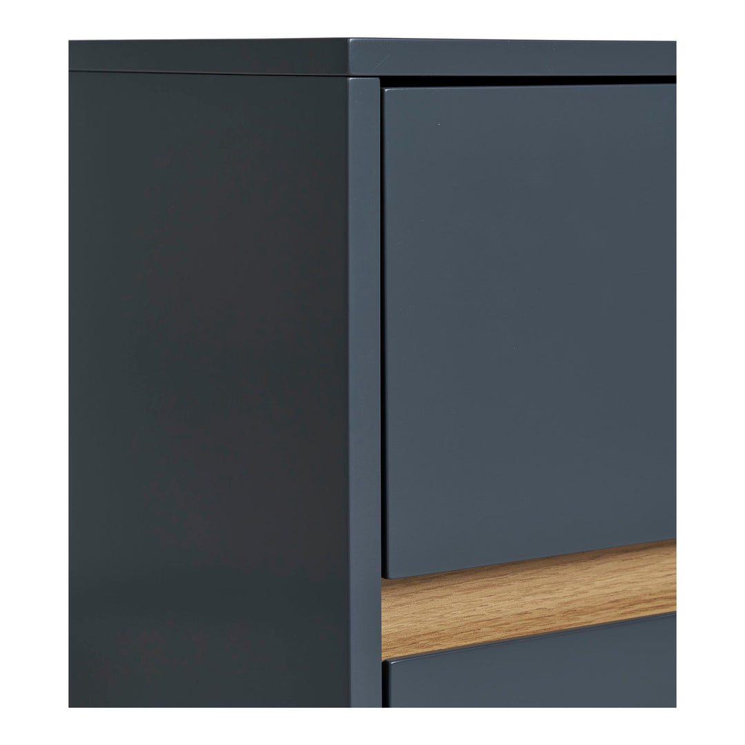 Side-table Bisley | Donkergrijs | 2 lades