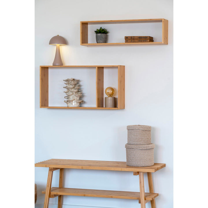 Wandkast Ember | Zwevend | Natuurlijk bamboe