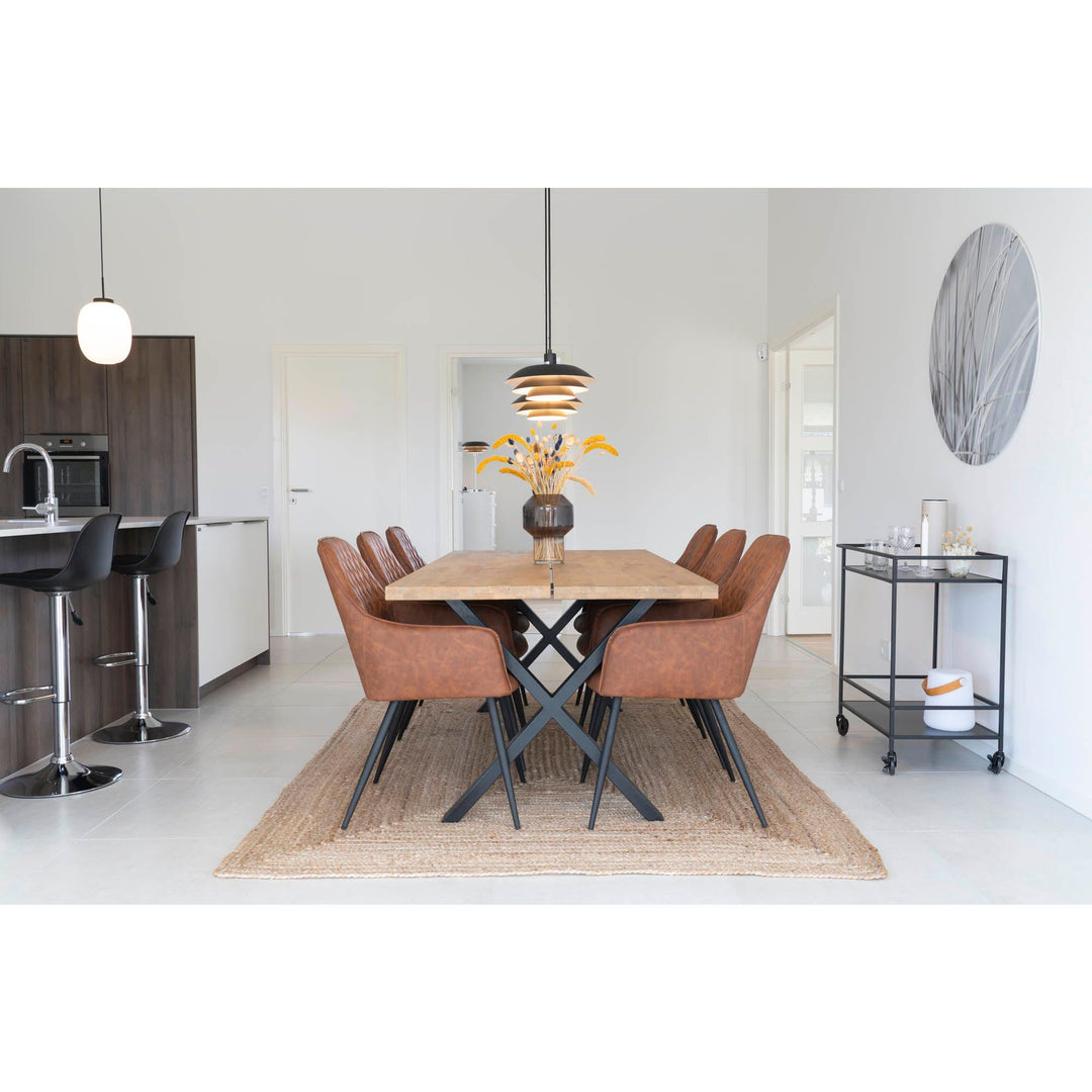 Eetkamerstoelen Harbo | PU-leer | Vintage bruin | 2 stuks