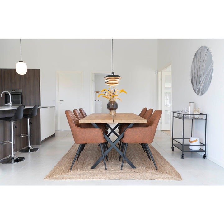 Eetkamerstoelen Harbo | PU-leer | Vintage bruin | 2 stuks