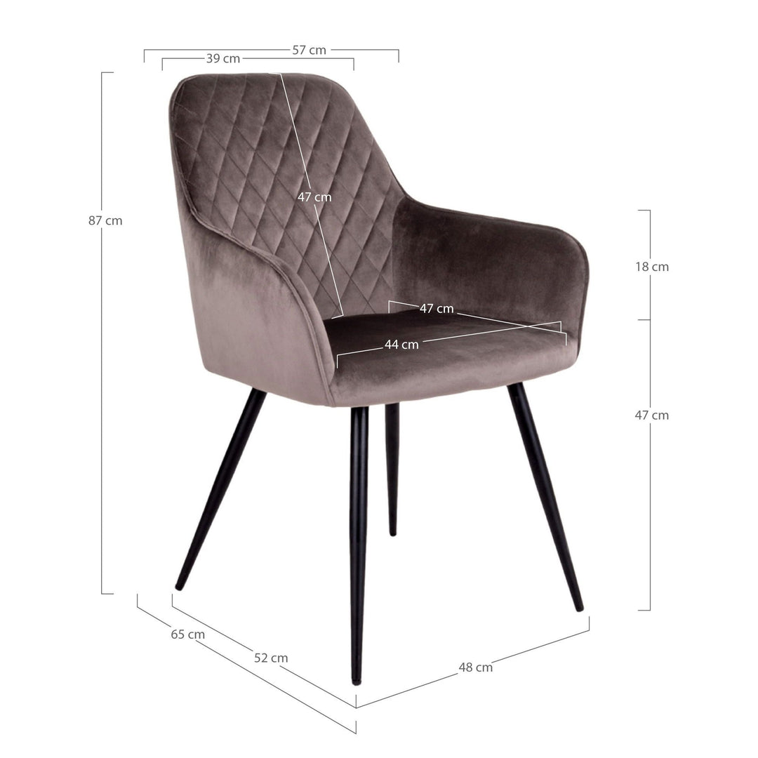 Eetkamerstoelen Harbo | Lichtbruin | Velvet | 2 stuks