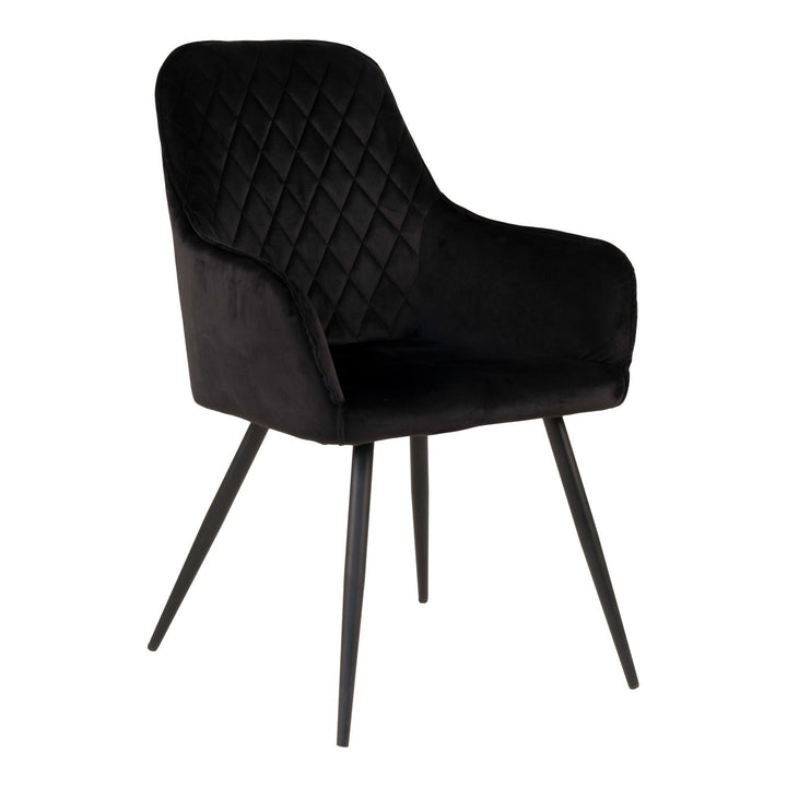 Eetkamerstoelen Harbo | Zwart | Velvet | 2 stuks