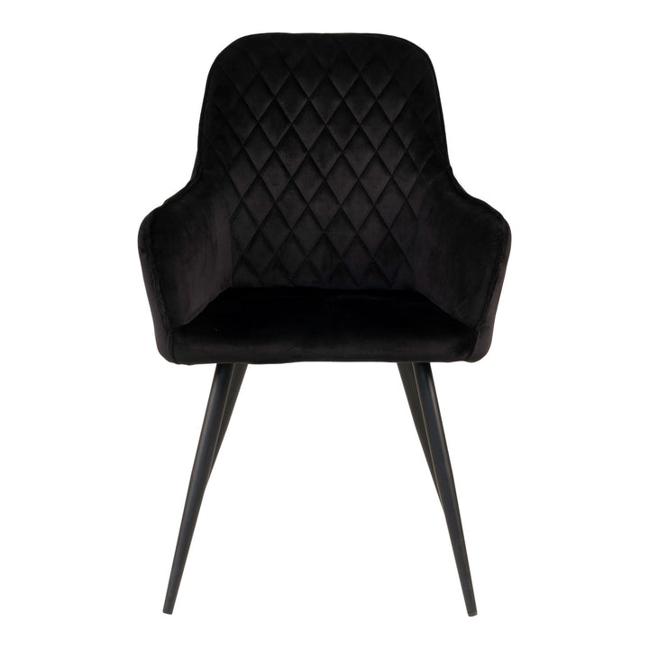 Eetkamerstoelen Harbo | Zwart | Velvet | 2 stuks