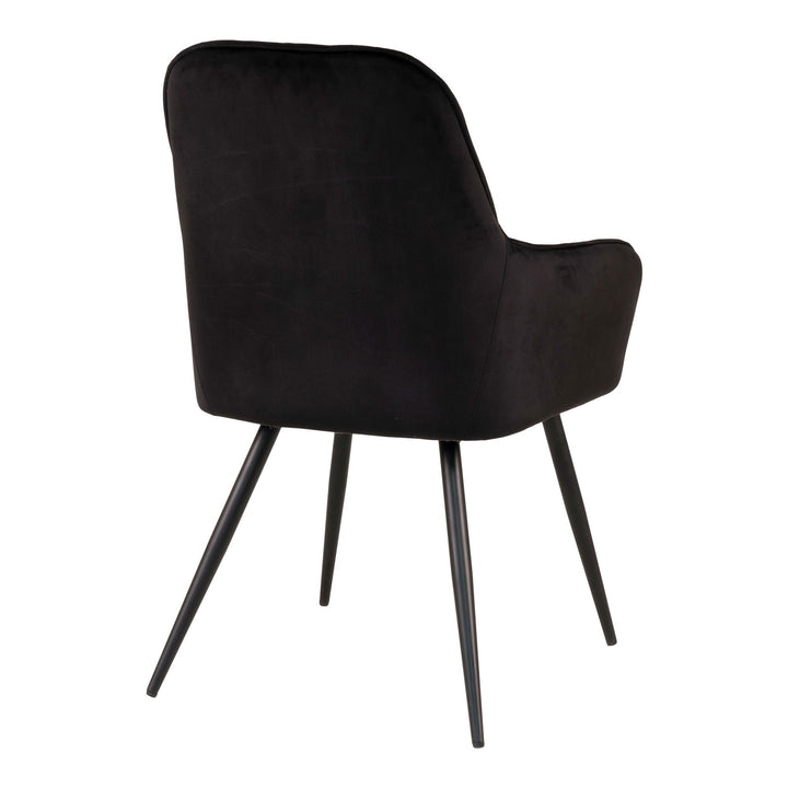 Eetkamerstoelen Harbo | Zwart | Velvet | 2 stuks