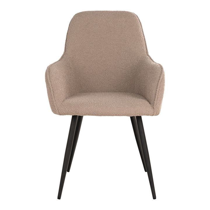 Eetkamerstoelen Harbo | Set van 2 | Beige | Bouclé bekleding