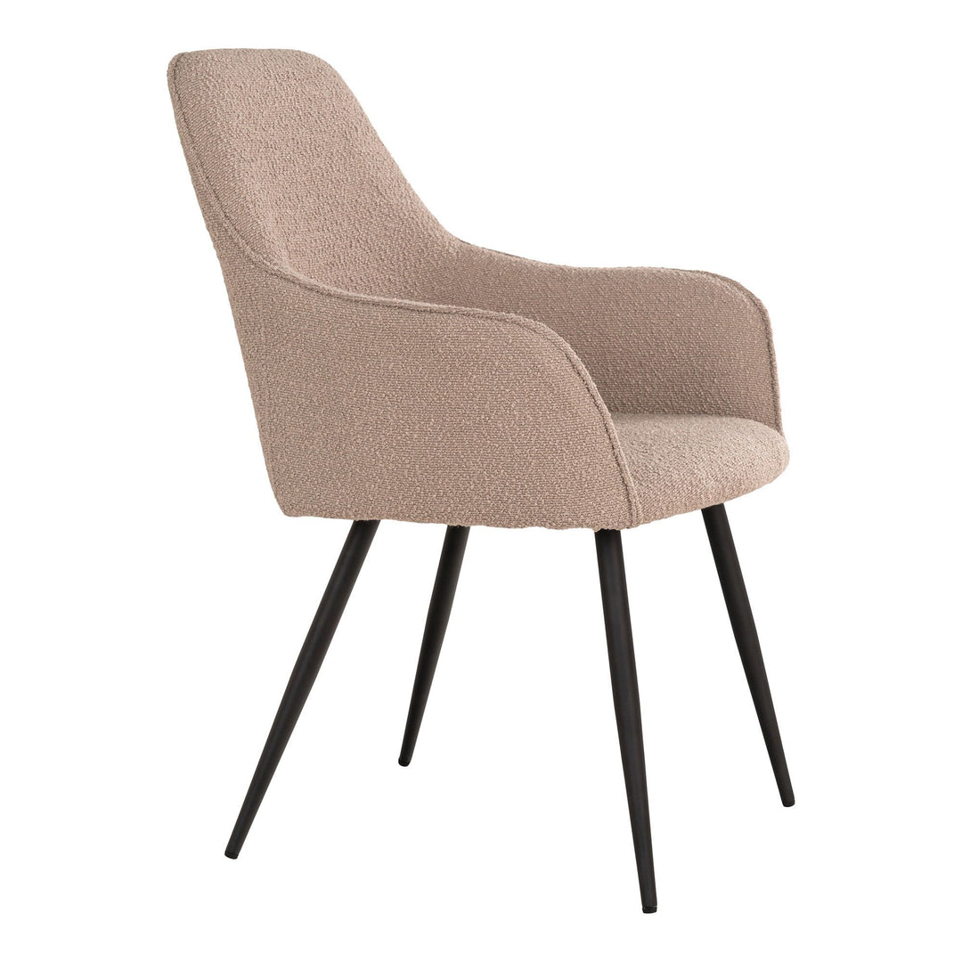 Eetkamerstoelen Harbo | Set van 2 | Beige | Bouclé bekleding