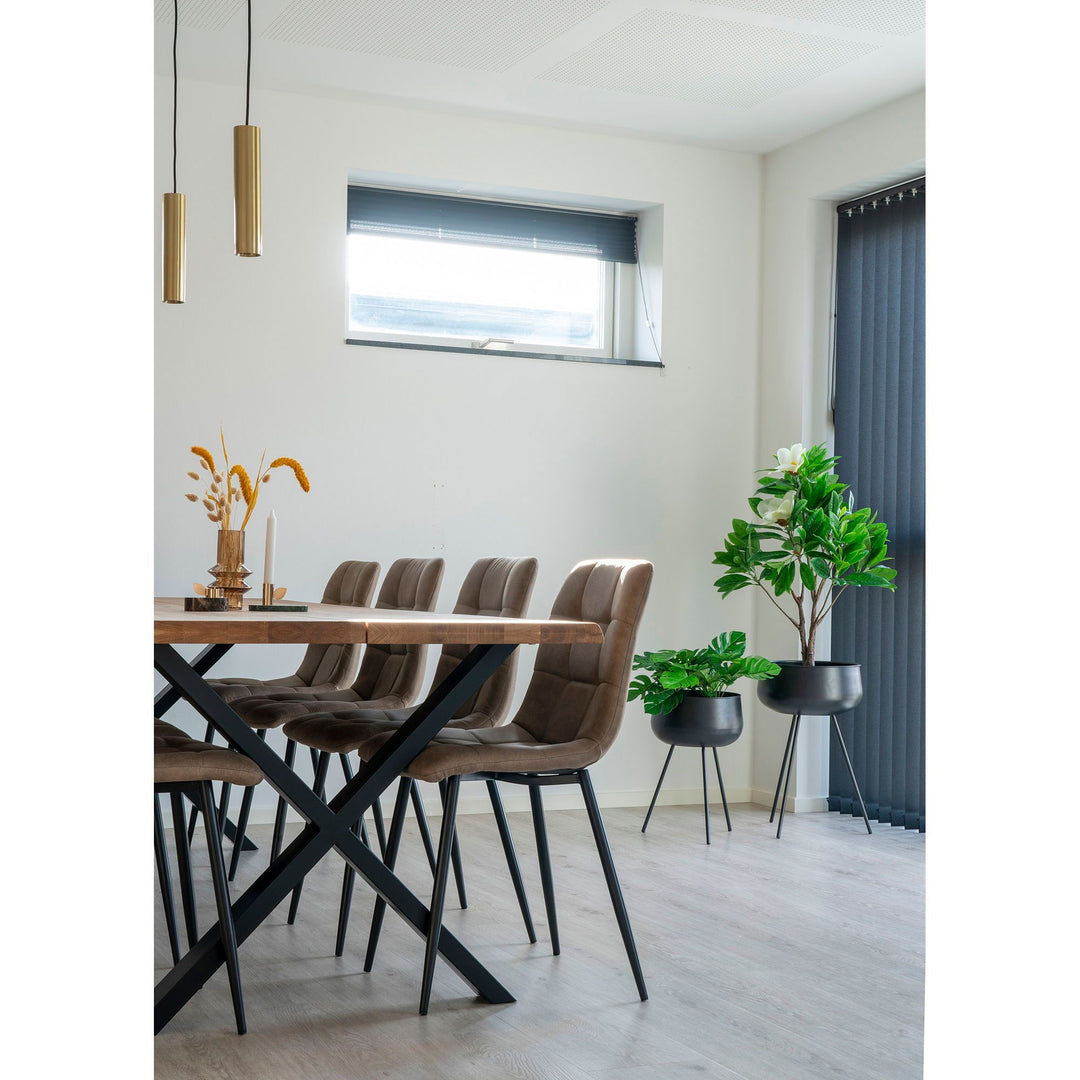 Eetkamerstoelen Middelfart | Microfiber bekleding | Bruin | 2 stuks