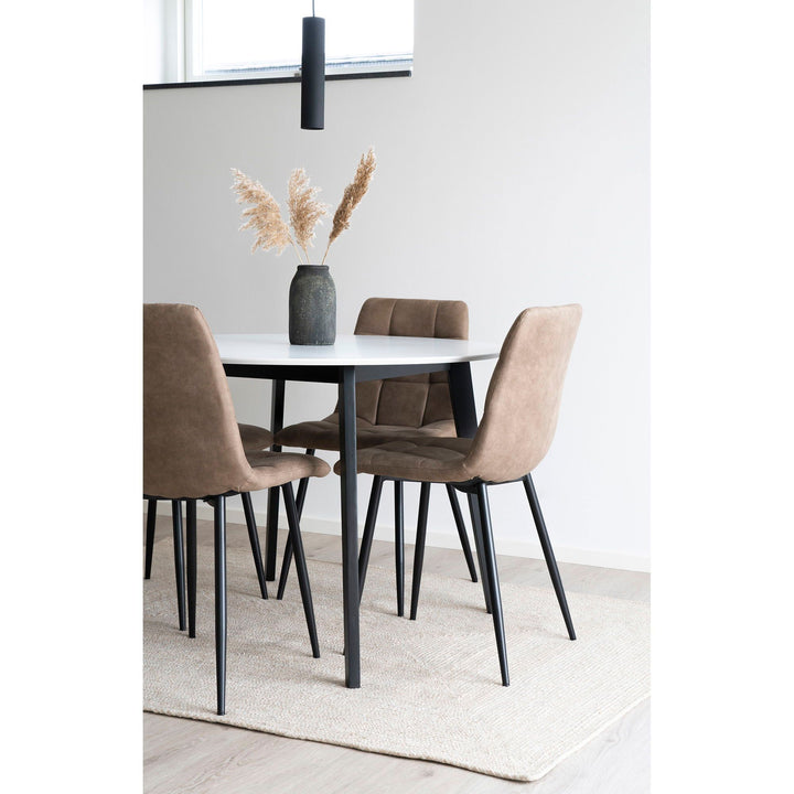 Eetkamerstoelen Middelfart | Microfiber bekleding | Bruin | 2 stuks