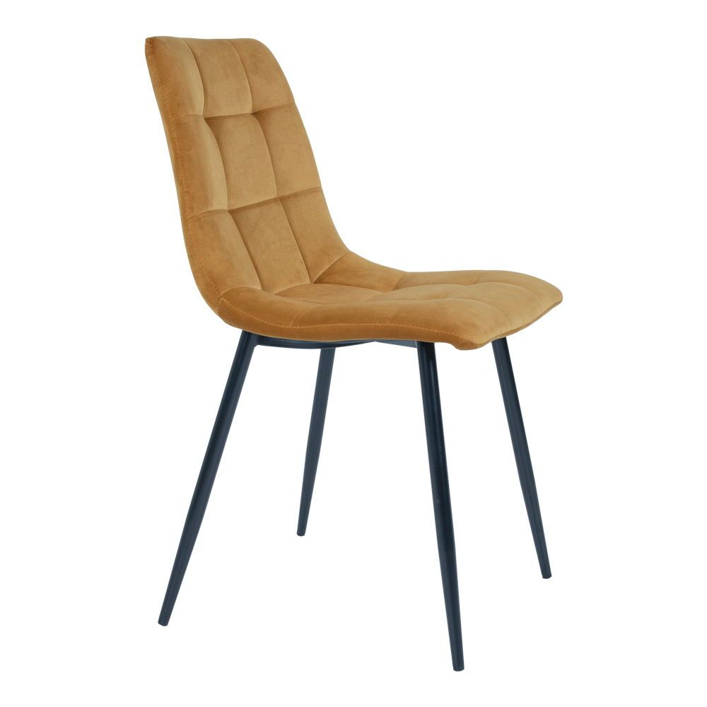 Eetkamerstoelen Middelfart | Velvet | Mosterdgeel | 2 stuks