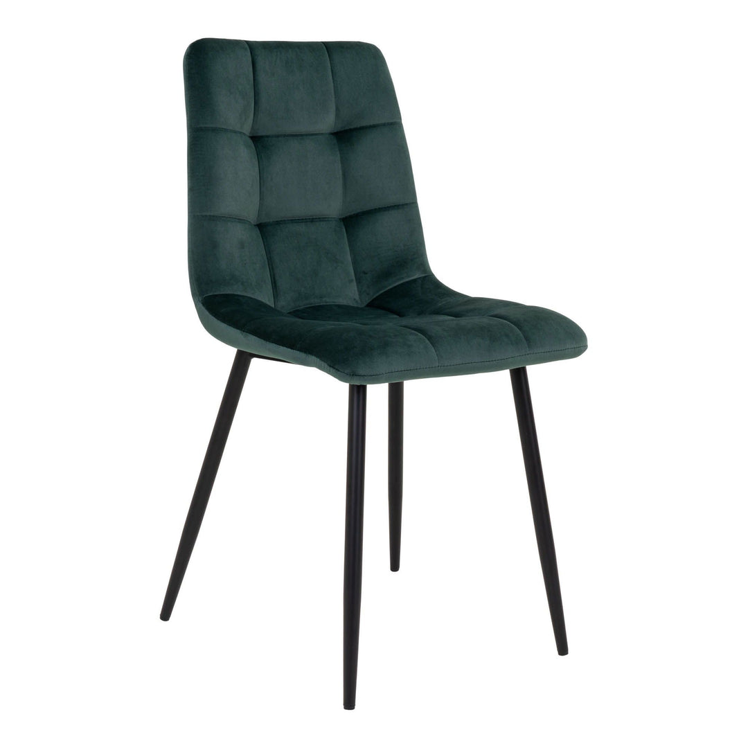 Eetkamerstoelen Middelfart | Donkergroen | Velvet | 2 stuks