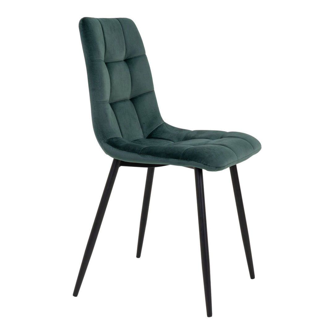 Eetkamerstoelen Middelfart | Donkergroen | Velvet | 2 stuks